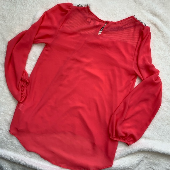 Umgee Pink Boho Blouse with Embroidery Small - Picture 6 of 10